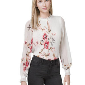 WHBM Plus Size Floral Woven Tunic Top
